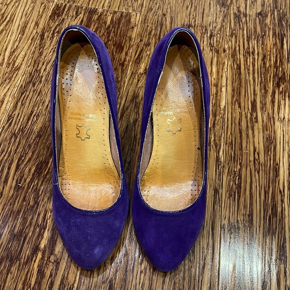 ALDO purple suede leather 4” pump heels size 5 - Picture 2 of 10